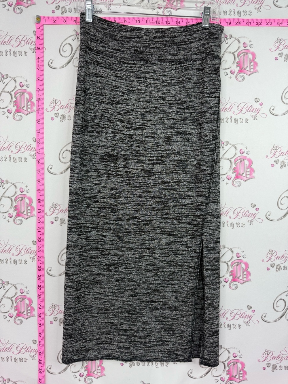 Wilfred free skirt Heathered Gray Maxi Skirt with Side Slit